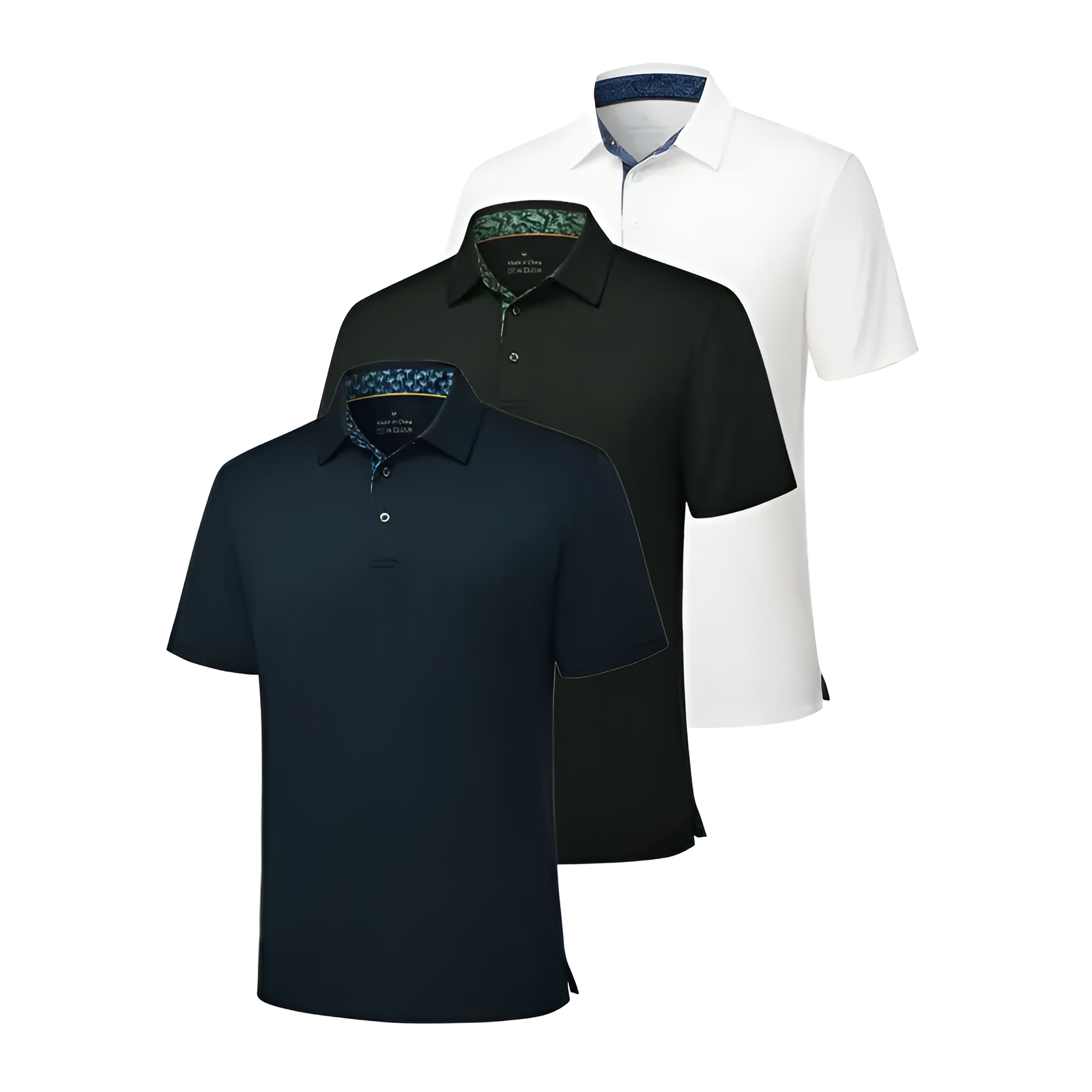 3-Pack Men's Polo Shirts – Soft Breathable Cotton