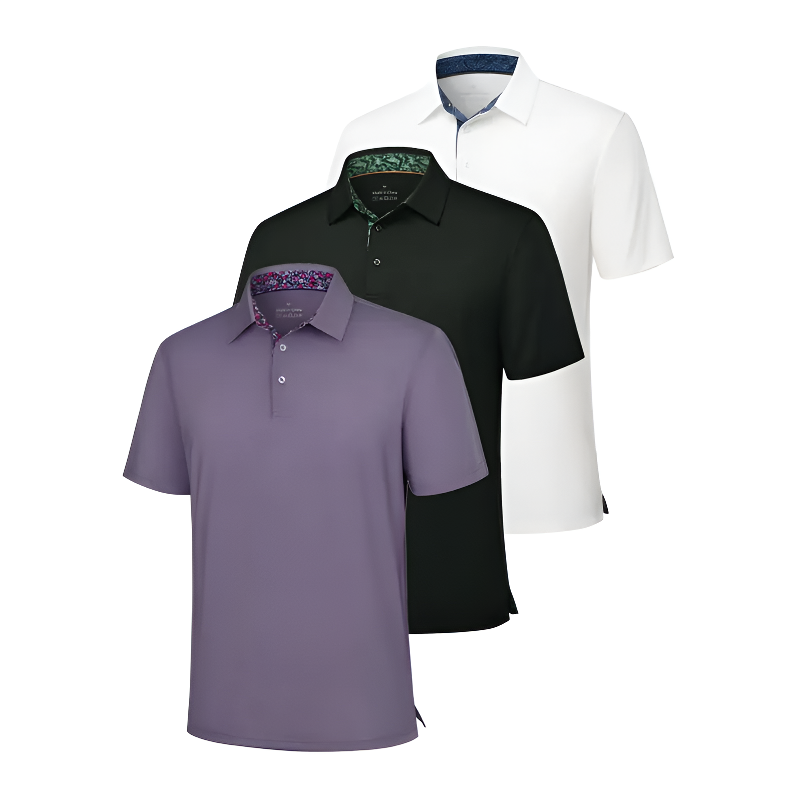 3-Pack Men's Polo Shirts – Soft Breathable Cotton image 2