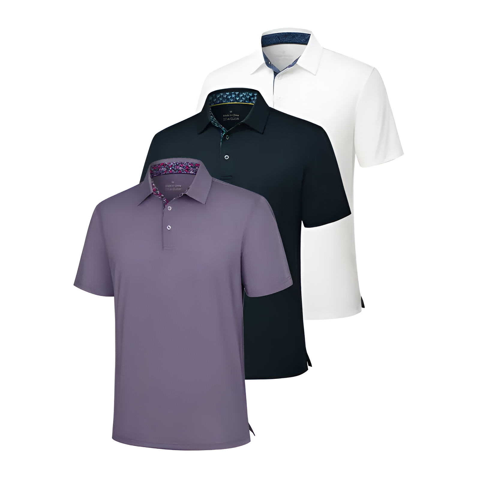 3-Pack Men's Polo Shirts – Soft Breathable Cotton image 1