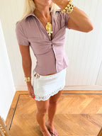 Scandivv shirt with details - Purple